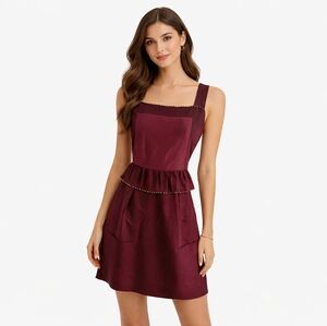 NTW See by Chloé Burgundy Sleeveless Dress IT 40 US 2